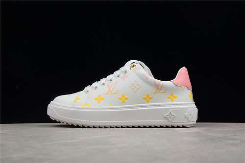 【420】[L*V RIVOLI SNEAKERS WHITE/YELLOW/PINK]-[WOMAN:35-39]