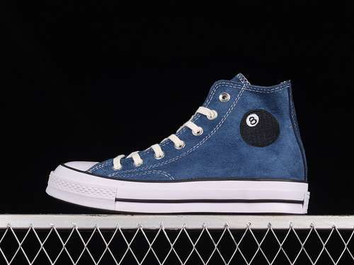 【250】[A03711C]-[STUSSY X CHUCK TAYLOR ALL-STAR 70S HIGH 8 BALL SARGASSO SEA/WHITE/BLACK]-[35-44]