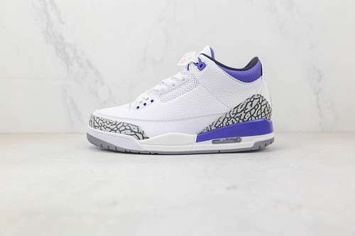 【400】[CT8532-105]-[AIR JORDAN 3 RETRO WHITE/BLACK/DARK IRIS/CEMENT GREY]-[WOMAN:36-39]-[MAN:40-47.5]