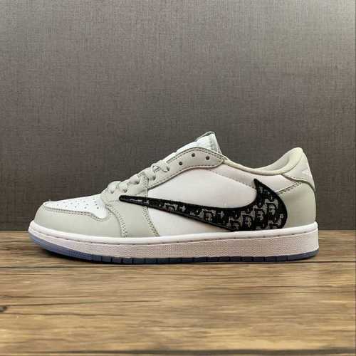 【300】[CN8608-002]-[DI*OR X AIR JORDAN 1 LOW WOLF GREY/SAIL/PHOTON DUST/WHITE]-[UNSOEX:36-46]