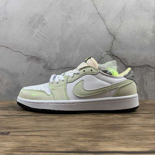 【300】[DM7837-103]-[AIR JORDAN 1 LOW OG WHITE/GHOST GREEN/BLACK]-[WOMAN:36-39]-[MAN:40-46]