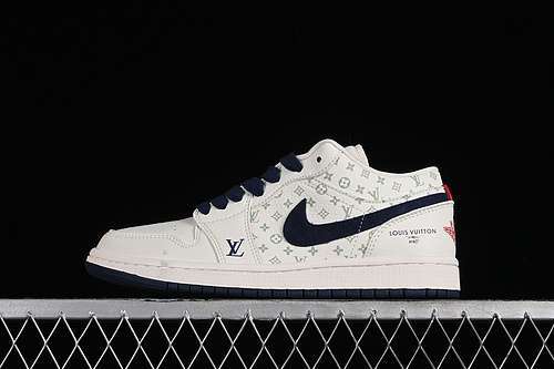 【360】[WG8850-001]-[AIR JORDAN 1 LOW WHITE/GREY/BLUE/ORANGE]-[WOMAN:36-39]-[MAN:40-45]