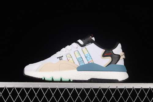 【280】[GW4229]-[NITE JOGGER BOOST SHOES CLOUD WHITE/CORE BLACK/BLUE]-[WOMAN:36-39]-[MAN:40-45]