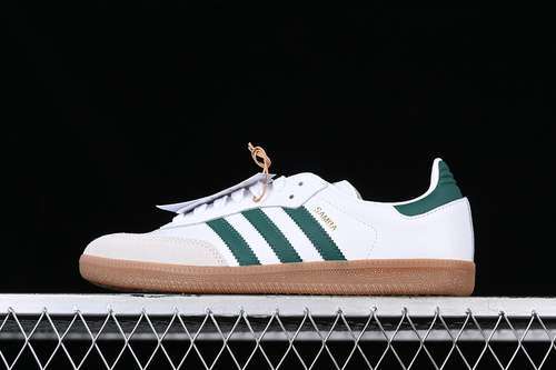 【300】[HQ7036]-[ADIDAS SAMBA TEAM MEXICO CLOUD WHITE/COLLEGIATE GREEN/GUM]-[WOMAN:35-39]-[MAN:40-46]