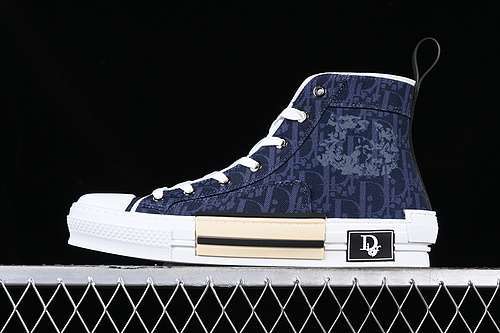 【560】[DI*OR B23 OBLIQUE TOP SNEAKERS WHITE/BLACK/BLUE]-[MAN:39-46]