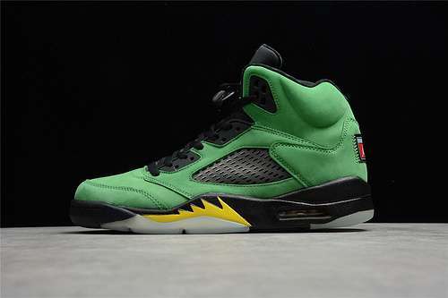 【320】[SALE][CK6631-307]-[AIR JORDAN 5 RETRO SE OREGON APPLE GREEN/BLACK/YELLOW STRIKE/BLACK]