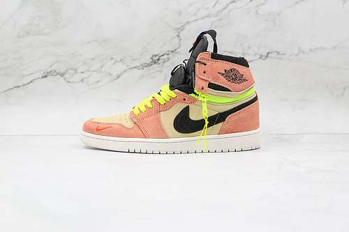 【470】[CW6576-800]-[AIR JORDAN 1 HIGH SWITCH PINK VOLT SWITCH CREAM/PEACH-NEON-BLACK]-[UNISEX:36-46]