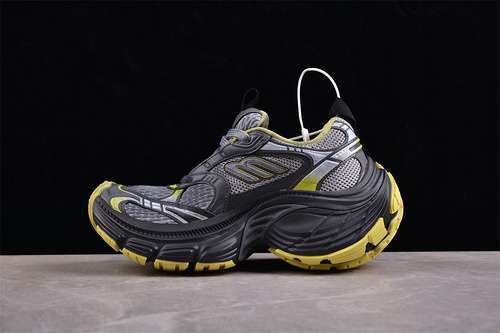 【500】[W2MV20511]-[BA*LEN*CIAGA TRACK SNEAKER BLACK/YELLOW/SILVER]-[WOMAN:35-39]-[MAN:40-46]