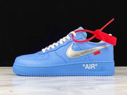 【500】[CI1173-400]-[OWF AIR FORCE 1 LOW X OW MCA UNIVERSITY BLUE/SILVER-WHITE]