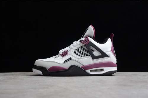【340】[CZ5624-100]-[PARIS SAINT-GERMAIN X AIR JORDAN 4 RETRO WHITE/NEUTRAL GREY/BLACK/BORDEAUX]