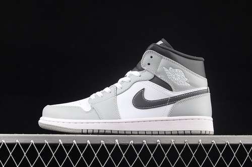 【340】[554724-078]-[AIR JORDAN 1 MID LIGHT SMOKE GREY/WHITE/ANTHRACITE]-[MAN:40-46]