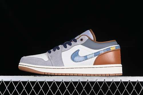 【260】[FZ5042-041]-[AIR JORDAN 1 LOW GREY/BLUE/BROWN/WHITE]-[WOMAN:36-39]-[MAN:40-46]