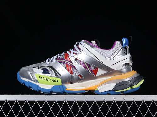 【500】[W2FSA8123]-[VG BA*LEN*CIAGA TRACK TESS S.GOMMA SNEAKERS SILVER/MULTI-COLOR]-[UNISEX:35-46]