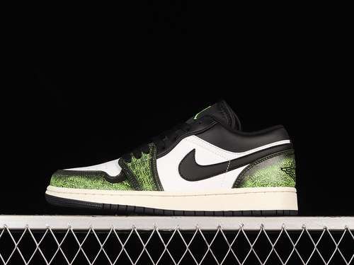 【300】[DN3705-003]-[AIR JORDAN 1 LOW WEAR AWAY BLACK/ELECTRIC GREEN/WHITE]-[WOMAN:36-39]-[MAN:40-46]