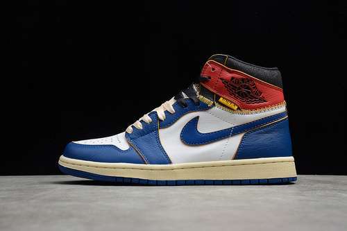 【500】[BV1300-146]-[UNION LA AIR JORDAN 1 RETRO HIGH NRG WHITE/STORM BLUE/VARSITY RED/BLACK]-[40-48]