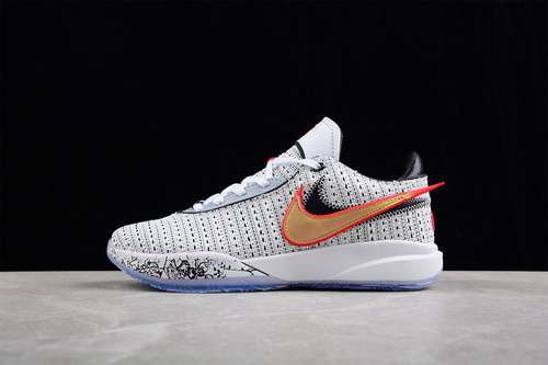 【340】[DJ5422-100]-[LEBRON 20 EP THE DEBUT WHITE/METALLIC GOLD/BLACK/UNIVERSITY RED/WOLF GREY]