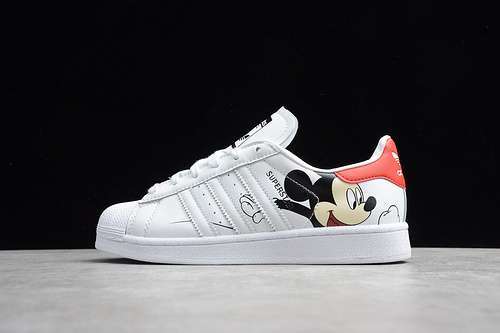 【250】[FW2901]-[SUPERSTAR X MICKEY MOUSE CLOUD WHITE/GOLD METALLIC/SCARLET]-[UNISEX:36-44]