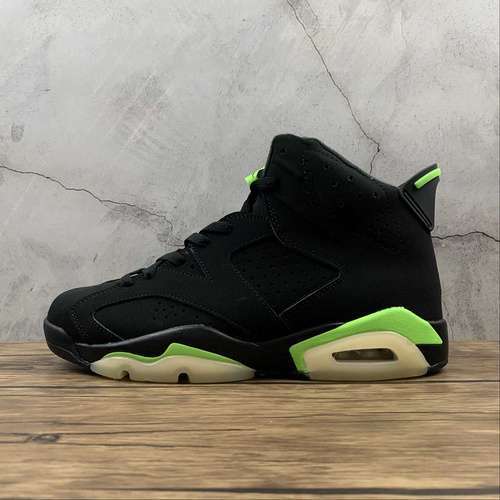 【650】[CT8529-003]-[AIR JORDAN 6 RETRO BLACK/BLACK/ELECTRIC GREEN]-[MAN:40-47.5]
