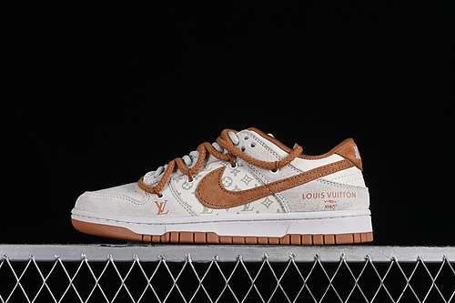 【380】[FC1688-165]-[DUNK LOW SB L*V WHITE/GREY/BROWN]-[WOMAN:36-39]-[MAN:40-45]
