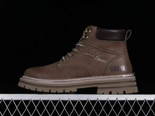【340】[P73536B3D]-[CAT MID CASUAL MARTENS BOOTS DARK BROWN/DARK BROWN/BLACK]-[MAN:39-44]