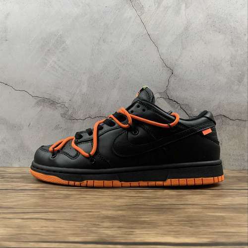 【460】[CT0856-005]-[SB DUNK LOW X OW X FUTURA BLACK/BLACK/ORANGE]-[WOMAN:36-39]-[MAN:40-47]