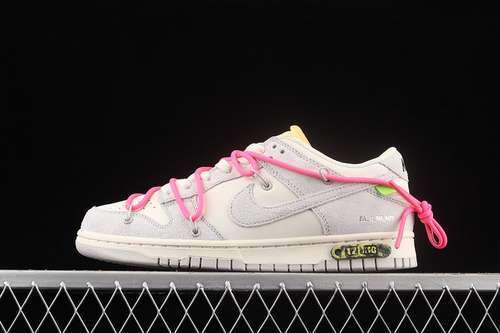 【450】[DJ0950-117]-[OW X SB DUNK LOW LOT 17 OF 50 SAIL/NEUTRAL GREY/HYPER PINK]-[UNISEX:36-47.5]