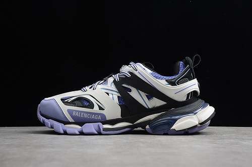 [3.0 TRIPLE S SNEAKER GOMMA MAILLE PURPLE/BLACK/WHITE]-[WOMAN:36-39]-[MAN:40-45]-[2-260]