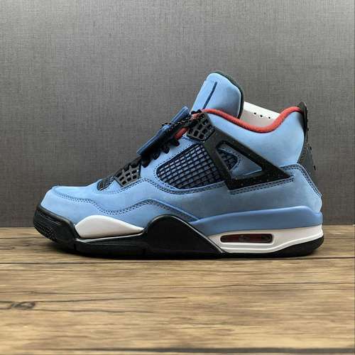 【550】[308497-406]-[AIR JORDAN 4 RETRO X TRAVIS SCOTT CACTUS JACK UNIVERSITY BLUE/BLACK-VARSITY RED]
