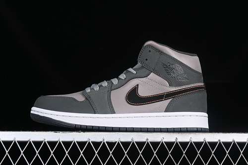 【340】[FQ8338-017]-[AIR JORDAN 1 MID SE NIGHT STADIUM/BLACK/FLAT PEWTER/TOTAL ORANGE/NEUTRAL GREY]