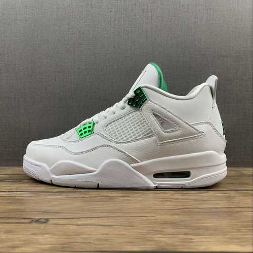 【340】[CT8527-113]-[AIR JORDAN 4 RETRO GREEN METALLIC WHITE/METALLIC SILVER]-[MAN:40-47.5]