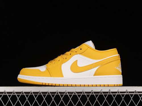 【280】[553558-171]-[AIR JORDAN 1 LOW WHITE/POLLEN/YELLOW]-[WOMAN:36-39]-[MAN:40-46]