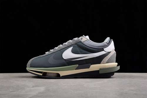 【360】[DQ0581-001]-[GZ SACAI X CORTEZ 4.0 GREY/GREY/WHITE]-[WOMAN:36-39]-[MAN:40-45]