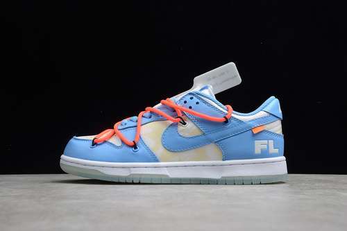 【480】[DD0856-403]-[OW FUTURA DUNK LOW SB UNC DARK POWDER BLUE/WHITE/UNIVERSITY BLUE]-[UNISEX:36-45]