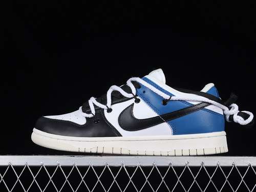 【300】[DJ6188-100]-[DUNK LOW WHITE/BLUE/BLACK]-[WOMAN:36-39]-[MAN:40-46]