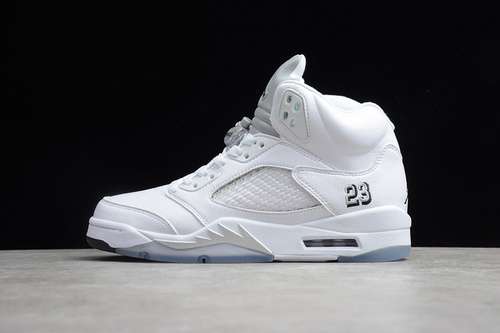 【430】[136027-130]-[AIR JORDAN 5 RETRO WHITE/METALLIC SILVER]-[WOMAN:36-39]-[MAN:40-47]