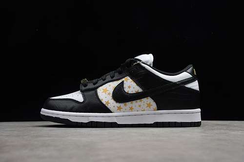 【400】[DH3228-102]-[ORIGINAL QUALITY SUPREME X SB DUNK LOW BLACK STARS BLACK/WHITE/GOLD]-[36-45]
