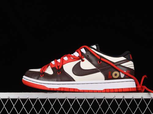 【300】[DD3363-100]-[DUNK LOW LOVE WHITE/BROWN/RED]-[WOMAN:36-39]-[MAN:40-46]