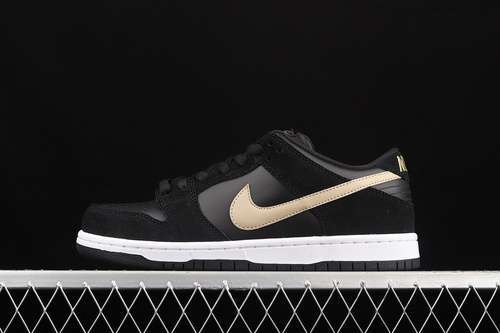 【320】[BQ6817-002]-[DUNK LOW SB PRO BLACK/METALLIC GOLD-WHITE]-[WOMAN:36-39]-[MAN:40-46]