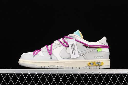 【330】[DM1602-100]-[OW X SB DUNK LOW LOT 21 OF 50 SAIL/NEUTRAL GREY/HYPER VIOLET]-[UNISEX:36-45]