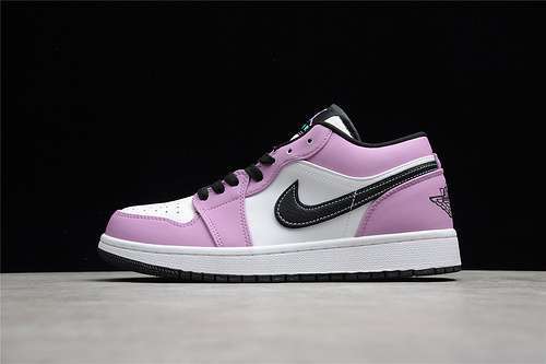 【300】[CK3022-503]-[GZ AIR JORDAN 1 LOW SE WHITE/LIGHT PURPLE/BLACK]-[WOMAN:36-39]-[MAN:40-47]