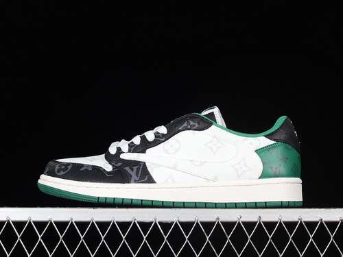 【320】[DM7866-553]-[TRAVIS SCOTT X L*V X AIR JORDAN 1 LOW OG BLACK/WHITE/GREEN]-[UNSIEX:36-46]