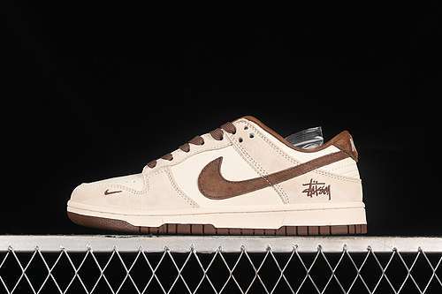 【380】[FC1688-152]-[STUSSY SB DUNK LOW GREY/BROWN]-[WOMAN:36-39]-[MAN:40-45]