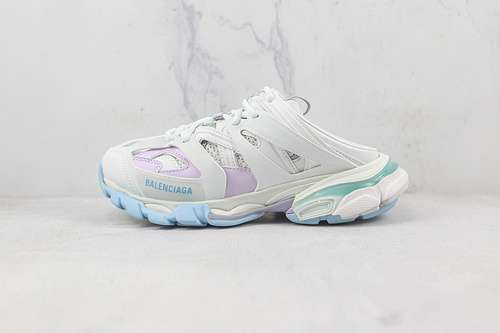 【520】[BA*LEN*CIAGA TRACK 3.0 SNEAKERS WHITE/SKY BLUE/PINK]-[WOMAN:36-40]