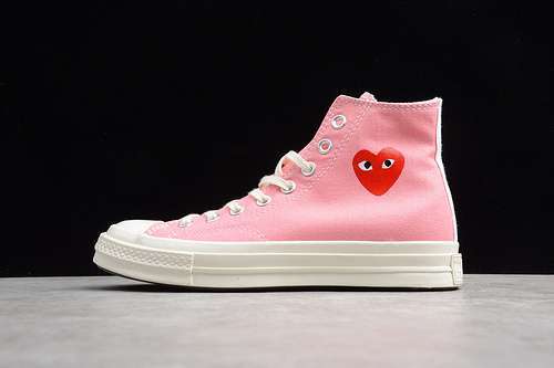 【250】[168301C]-[PLAY CDG X CHUCK TAYLOR 70 HIGH TOP STRAWBERRY PINK/EGRET]-[UNISEX:35-44]