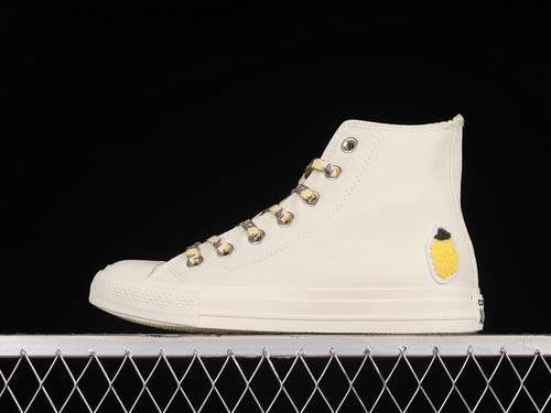 【250】[A03177C]-[CHUCK TAYLOR ALL-STAR LEMONS HIGH WHITE/YELLOW/BLACK]-[WOMAN:35-40]