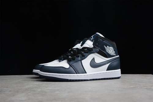 【340】[554724-411]-[GZ AIR JORDAN 1 MID ARMORY NAVY/BLACK/WHITE]-[WOMAN:36-39]-[MAN:40-47.5]