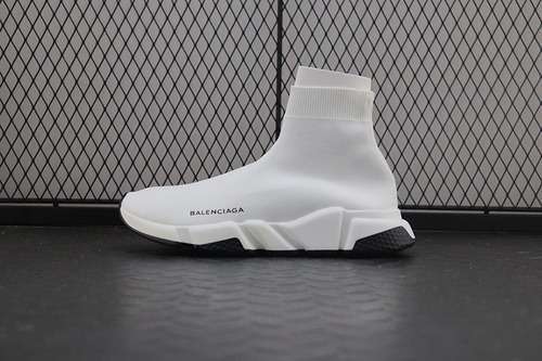 【450】[H12 SPEED STRETCH-KNIT MID SNEAKERS WHITE/BLACK]-[UNISEX:35-46]