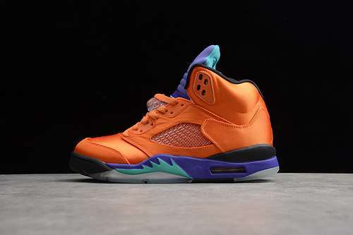 【400】[136027-007]-[GZ AIR JORDAN 5 RETRO ORANGE/BLACK/PURPLE]-[WOMAN:36-39]-[MAN:40-45]