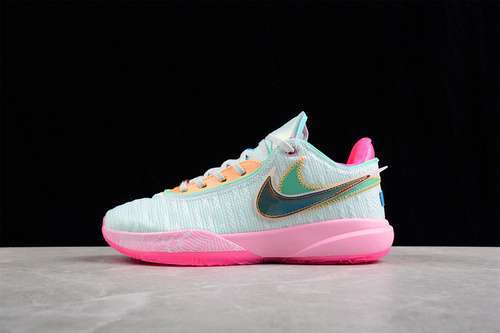 【340】[DJ5422-300]-[LEBRON 20 EP TIME MACHINE BARELY GREEN/MEDIUM SOFT PINK/LIGHT BONE/MULTI-COLOR]