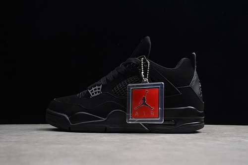 [84-82-93]-[308497-002]-[AIR JORDAN 4 RETRO BLACK/BLACK-LT GRAPHITE]-[MAN:40-46]